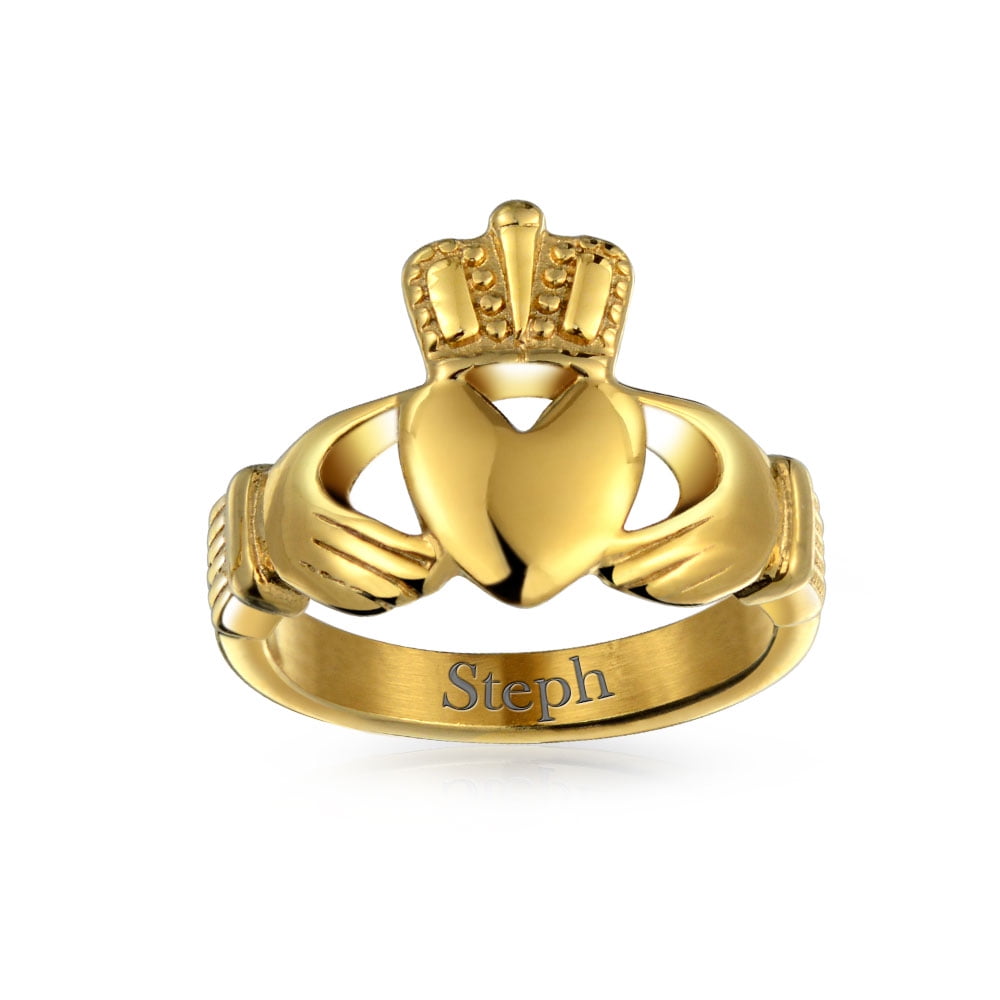 BFF Celtic Irish Friendship Couples Promise Claddagh Ring For Men For