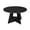 Black, variant on Hawsaiy 47.3" Round Dining Table for 4-6 People, Kitchen Table with Storage Shelf, Waterproof Wood Top, Pedestal Base, Wanut