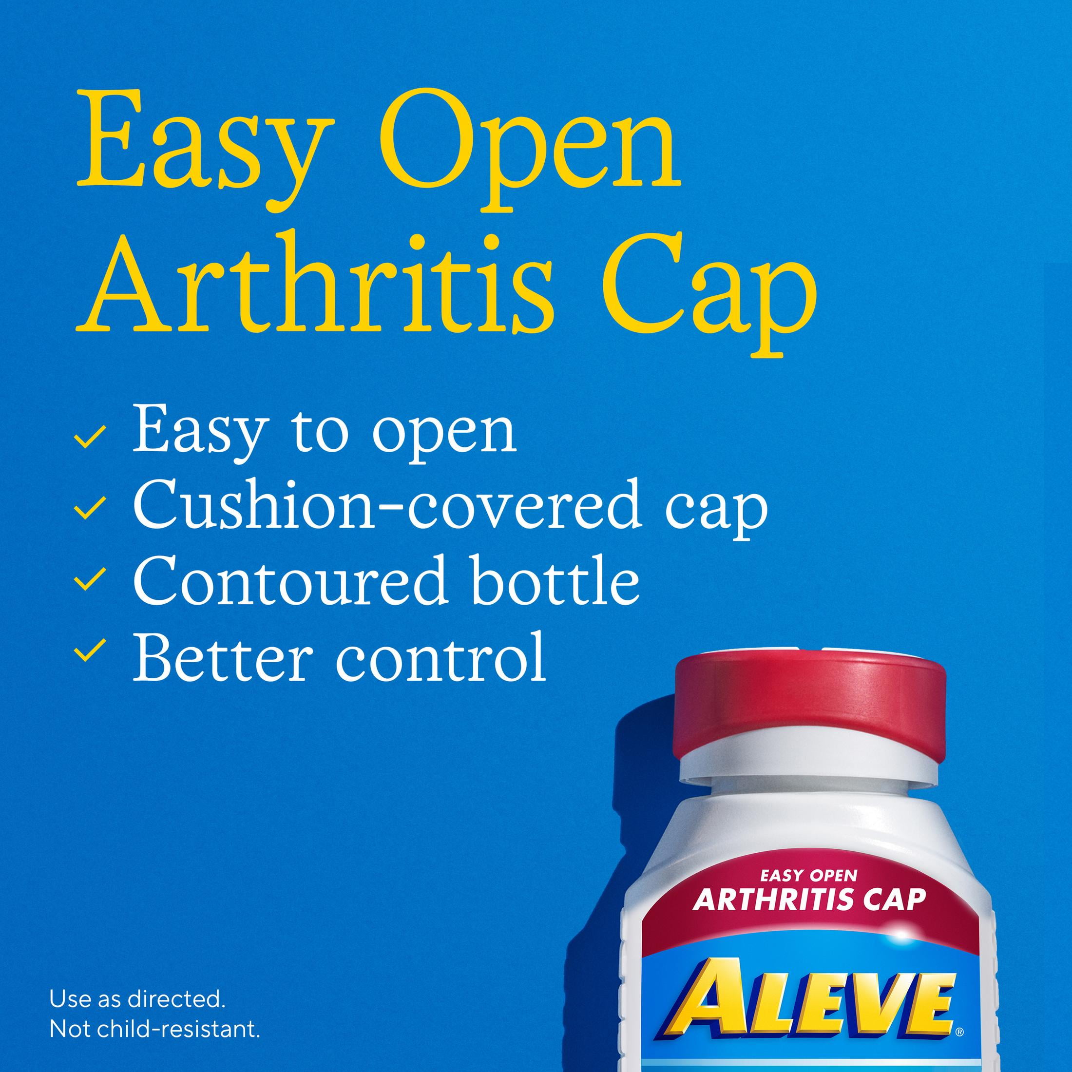 Aleve Caplets Easy Open Arthritis Cap Naproxen Sodium Pain Reliever, 90 ...