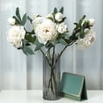 thumbnail image 6 of wirlsweal Artificial Flower Bright Color Multipurpose Silk Cloth Fadeless Vivid Simulation Peony Bouquet Home Garden Wedding Decoration, 6 of 10