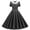 Black, variant on Women 50s 60s Retro Rockabilly Swing Dress Polka Dot Double Breasted Notch Lapel V-Neck Dresses Cocktail Party Evening Prom Gown