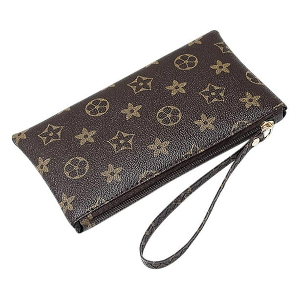 Bolso Largo Con para Mujer Bolso Mano Cuero PU Informal para Monedero Pulseras