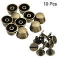 thumbnail image 3 of 12x7mm Flat Hollow Rivet Studs Zinc Alloy Electroplating Bronze Tone 10 Pack, 3 of 5