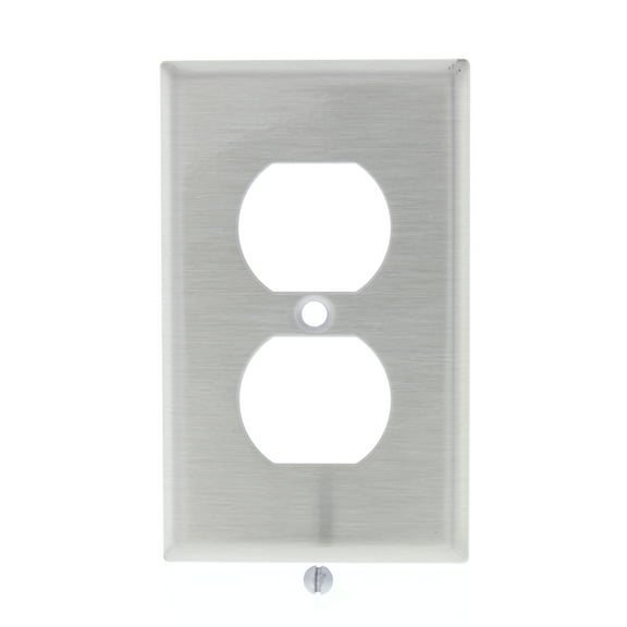 Cooper ANTIMICROBIAL Stainless Steel Receptacle Wallplate Duplex Outlet Cover
