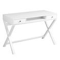 thumbnail image 4 of Lift-Top Writing Desk with Drawers, 44.1" Home Office Computer Desk, Study Table Workstation, Stable Standing Desk Writing Table for Small Space - White, 4 of 11
