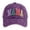 Purple, variant on Krdevn Women's MAMA Baseball Cap, Washed Cotton Rainbow Embroidered Adjustable Hat, Versatile Casual Daily Wear Cap,One Size