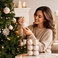 thumbnail image 4 of Miwamany Christmas Ball Ornaments 6 Pack, 6cm Large Glitter Christmas Tree Balls Shatterproof, Hanging Baubles for Xmas Tree Holiday Party Home Decor, Christmas Decorations Indoor, 4 of 7