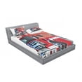 thumbnail image 3 of Cars Bedding Set with Sheet & Covers, Big Fire Truck Emergency Equipments Universal Safety Rescue Team Engine Cartoon, Printed Bedroom Decor 2 Shams, 4 Sizes, Red Grey, by Ambesonne, 3 of 3