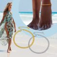 thumbnail image 4 of PROSTEEL Cuban Anklet Bracelet for Women 4.8mm Stainless Steel Curb Chain Anklets Gold Plated Boho Beach Summer Foot Jewelry for Daughter, 4 of 7