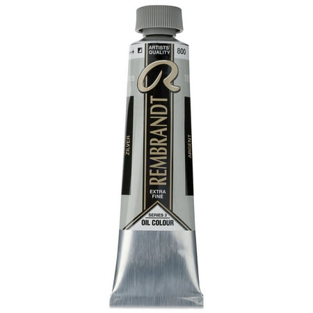 - Rembrandt Artists' Oil Color - Silver, 40 ml tube