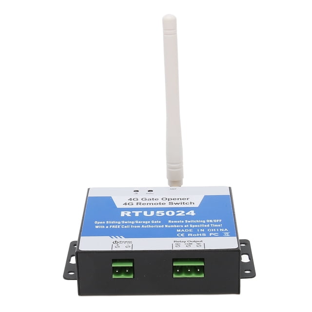 GSM Gate Controller, 9-24V GSM Gate Opener RTU5024 4G APP Control For Doors