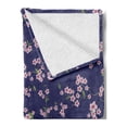 thumbnail image 2 of Japanese Soft Flannel Fleece Throw Blanket, Blooming Sakura Cherry Branches Chinese Oriental Kimono Pattern, Cozy Plush for Indoor and Outdoor Use, 60" x 80", Purple Rose Fern Green, by Ambesonne, 2 of 5