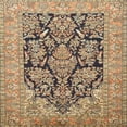 thumbnail image 1 of Ahgly Company Indoor Square Traditional Dark Sienna Brown Persian Area Rugs, 5' Square, 1 of 6