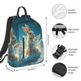 thumbnail image 2 of Yiaed Cute Angel Winged Rabbit Print Lightweight Backpack Travel Backpacks Hiking Daypack for Women Men, 2 of 5