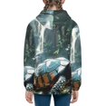 thumbnail image 6 of Sikiie Turtle In Jungle Waterfall Zip Up Hoodie Teenage, hoodies for Teenage, Zipper Sweatshirt Jacket for Daily, Traveling-Medium, 6 of 6