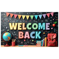 thumbnail image 2 of LUUFILx Welcome Back Banner School Classroom Decorations Photography Props Educational Supplies Backdrop Party Supplies Event Decor Background, 2 of 7
