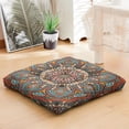 thumbnail image 4 of Sacred Symbolic Mandala Pillow&nbsp;– Large 22 Inch Square Cushion, Mystic Cultural Print, Supportive for Back Pain Relief, 4 of 7