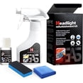thumbnail image 1 of Headlight Restoration Kit, Headlight Cleaner Automotive Headlamp Headlight Cleaner Restores Clear Yellowed Car Plastic and Protects from Re-Oxidation Includes Coating Agent and Towel, Sponge Wipe, 1 of 5