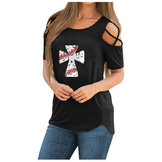 Camiseta estampada con estilo para mujer, blusa de manga corta, cuello redondo, camisetas informales OAVQHLG3B Store lin121212