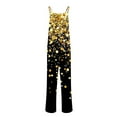 thumbnail image 4 of QATAINLAV Multicolor Jumpsuits for Women with Pockets Loose Sleeveless Sling Overalls Casual Button Wide Leg Onesie Pants Rompers, 4 of 6