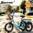 thumbnail image 5 of Narrak Fat Tire Adult Folding Electric Tricycle,Step-Thru Electric Trike with 468WH Removable Battery & Large Basket, 5 of 6