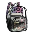 thumbnail image 2 of PVC Transparent Backpacks Clear Backpack for Travel and Outings Rainbow Colors Leopard Print, 2 of 7