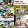 thumbnail image 4 of Grey Outdoor Rug for Patio/Deck/Porch, Non-Slip Large Area Rug 5 x 7 Ft, Modern Oil Painting Art Forest Indoor Outdoor Rugs Washable Area Rugs, Reversible Camping Rug Carpet Runner, 4 of 8