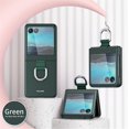 thumbnail image 2 of Phone Case Compatible with Motorola Razr+/ Motorola Moto Razr Plus 2023 with Ring, Shockproof Protective Phone Case Cover for Motorola Razr 40 Ultra QHZH-Green, 2 of 12