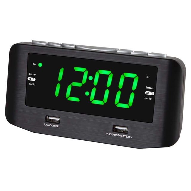 Radio despertador HANNLOMAX HX-146CR, PLL FM, alarma dual