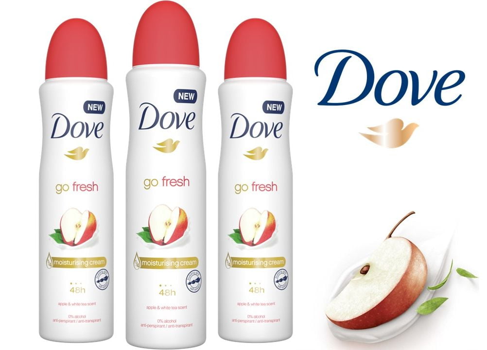 Dove Women Apple White Tea Alcohol Free Antiperspirant Spray 150ml (5.