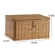 thumbnail image 1 of Caja de almacenamiento tejida de ratán de imitación de plástico con tapa Cesta de almacenamiento para el hogar Caja de almacenamiento de escritorio, 1 of 4