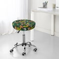 thumbnail image 4 of Uemuo Cute Tribal Leopards Pattern Round Bar Stool Seat Covers Washable Stool Cushion Slipcover Elastic Bar Chair Covers-13 inch, 4 of 7