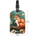 thumbnail image 6 of Square 2Pack PU Leather Squirrel Cruise Luggage Tag with Privacy Cover and Name ID Tag for Travel Handbags Backpacks Luggage Tags, 6 of 6