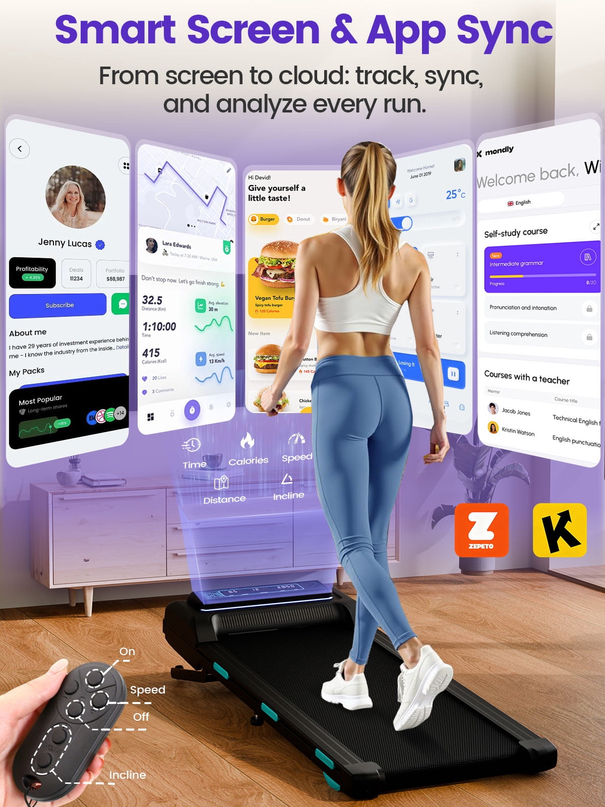 Chiccushion Auto Incline Treadmill, 3.5hp, 450 lbs, 0.6-6.8 mph Speed, 12 Percent Incline,Remote Control, Led Display & App Connect for Home Use