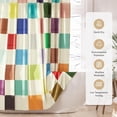 thumbnail image 3 of CAILDANL Shower Curtain, Washable Cloth Black Shower Curtain Sets with 12 Shower Curtain Hooks, Fabric Rustic Black and White Striped Shower Curtain, Farmhouse Bathroom Shower Curtain, 72x72 Inches, 3 of 9