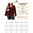 thumbnail image 6 of Agnes Orinda Plus Size Women's Velvet Cape Blazer Jackets Casual Split Long Sleeve Open Front Coat, 6 of 6