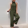 thumbnail image 4 of CHUMUD Womens Dressy Jumpsuits Long Pants Sleeveless Halter Jumpsuits Loose Wide Leg Casual Jumpsuit, 4 of 7