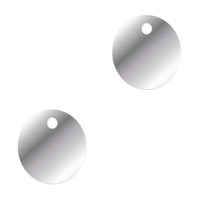 Guardoinrt Miroir de Douche Antibuée en Acrylique avec Revêtement Antibuée pour Hommes et Femmes Rond 2 Pcs