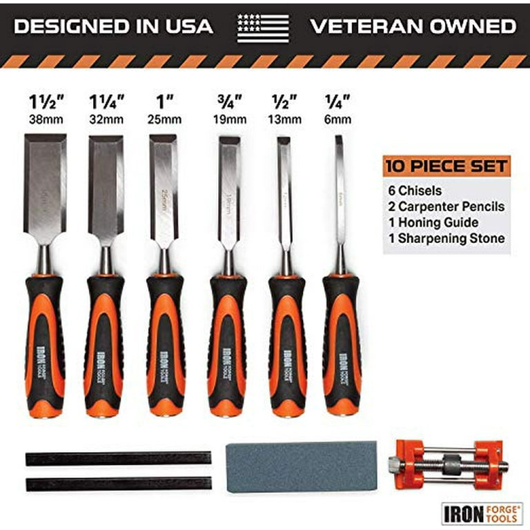 Chisel Set, Wood Chisel Set, Wood Chisel Tool Set for Woodworking, Wood  Chisels, Chrome Vanadium Steel Chisel with Storage Pouch, 1/4(6mm),  1/2(13mm), 3/4(19mm), 1(25mm) - Yahoo Shopping