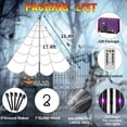 thumbnail image 3 of Xylobyte Halloween Decorations Outdoor, 220 LEDs Spider Web Lights, with 8 Lighting Modes Waterproof for Outdoor Yard Halloween Decorations (Purple), 3 of 8