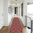 thumbnail image 2 of Yamaziot 2'x8' Runner Rugs for Long Hallway, Farmhouse Kitchen Rug for Floor, Non Slip Washable Laundry Room Mat with Rubber Backing Doormat, Christmas Red, 2 of 10