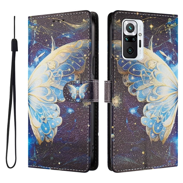 FOXDOCK Funda Tipo Cartera para Xiaomi Redmi Note 10 Pro 4G con Soporte y Correa – Diseño de Patrones Lindos
