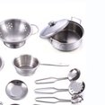 thumbnail image 3 of Nehlobo 16 Uds ollas y sartenes juguete de cocina de acero inoxidable juego de simulación juguetes de cocina para niños conjunto de accesorios de cocina, 3 of 8