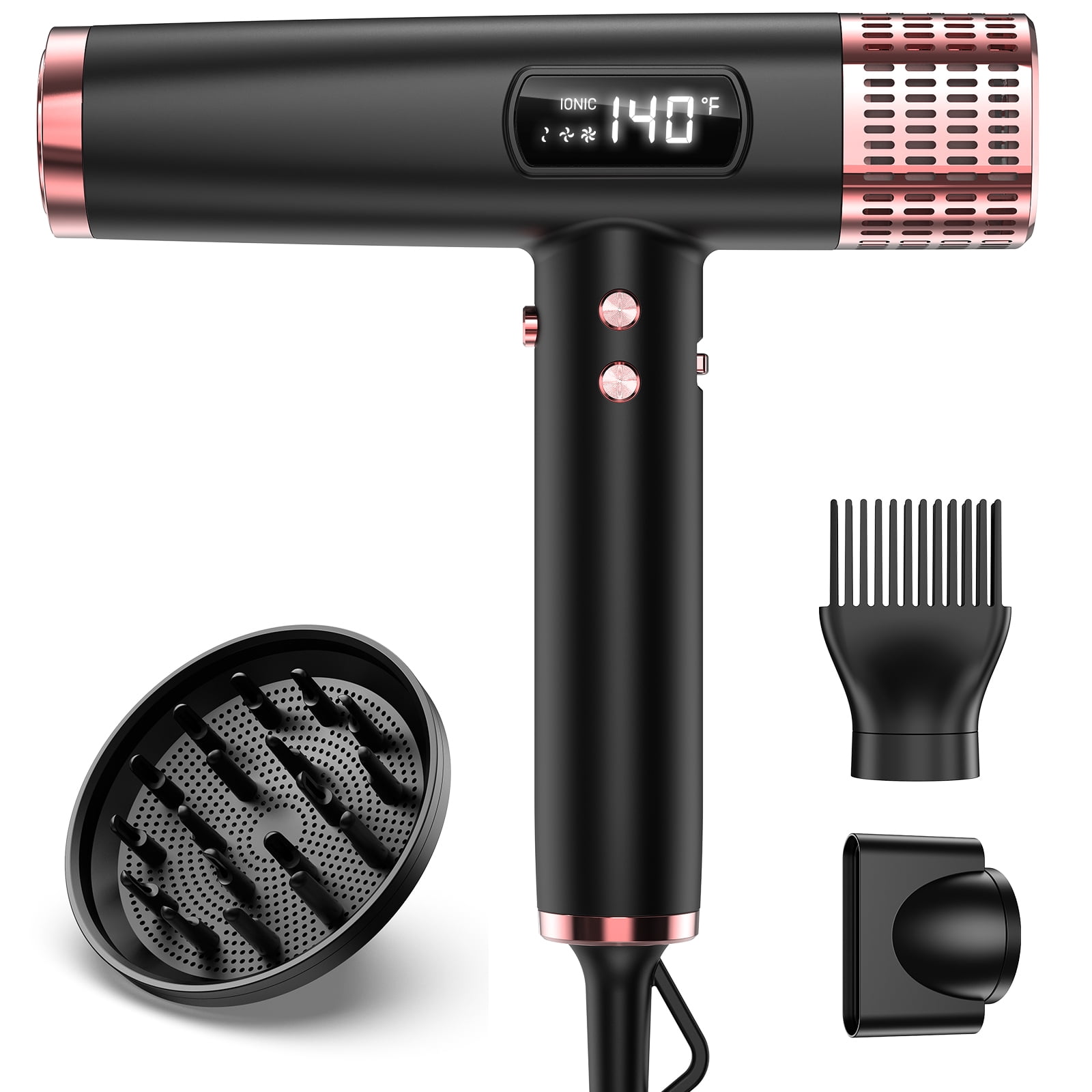 Ionic Hair Dryer with Diffuser, Dual Voltage