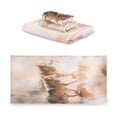 thumbnail image 2 of 3 Piece Bath Towels Set Bath Towel, Hand Towel and Face Towel for Bathroom, Gym, Hotel Abstract Wild Animals, 2 of 8