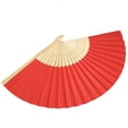 thumbnail image 3 of Paper Fan,Chinese Folding Bamboo Ribs Hand Fans Paper Wedding Fans High Capacity, 3 of 4