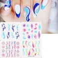 thumbnail image 2 of Abstract Nail Art Stickers, Line Nail Decals Water Transfer Blooming Nail Stickers Graffiti Curve Butterfly Leaf Flower Nail Tattoo Stickers For Women, 2 of 5