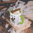 thumbnail image 5 of 3dRose, Black Headed Caique with rattle, 15oz Two-Tone Green Mug, 5 of 7
