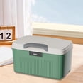 thumbnail image 6 of kowaku Lockable Storage Box Four Digit Password Versatile Large Spacious Household Portable Trunk Locking Container Bin Lockable Box Green, 6 of 9