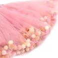 thumbnail image 5 of VNKIDY Girls Kids Elastic Waist Fluffy Tulle Tutu Skirt With Multicolored Pom Pom Trim For Holiday Party Wear Pink 1-2 Years, 5 of 6